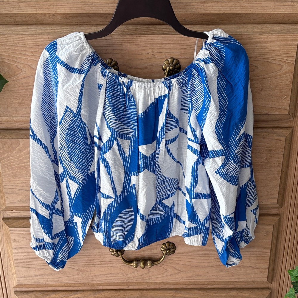NineWest Blue and White Women's Top